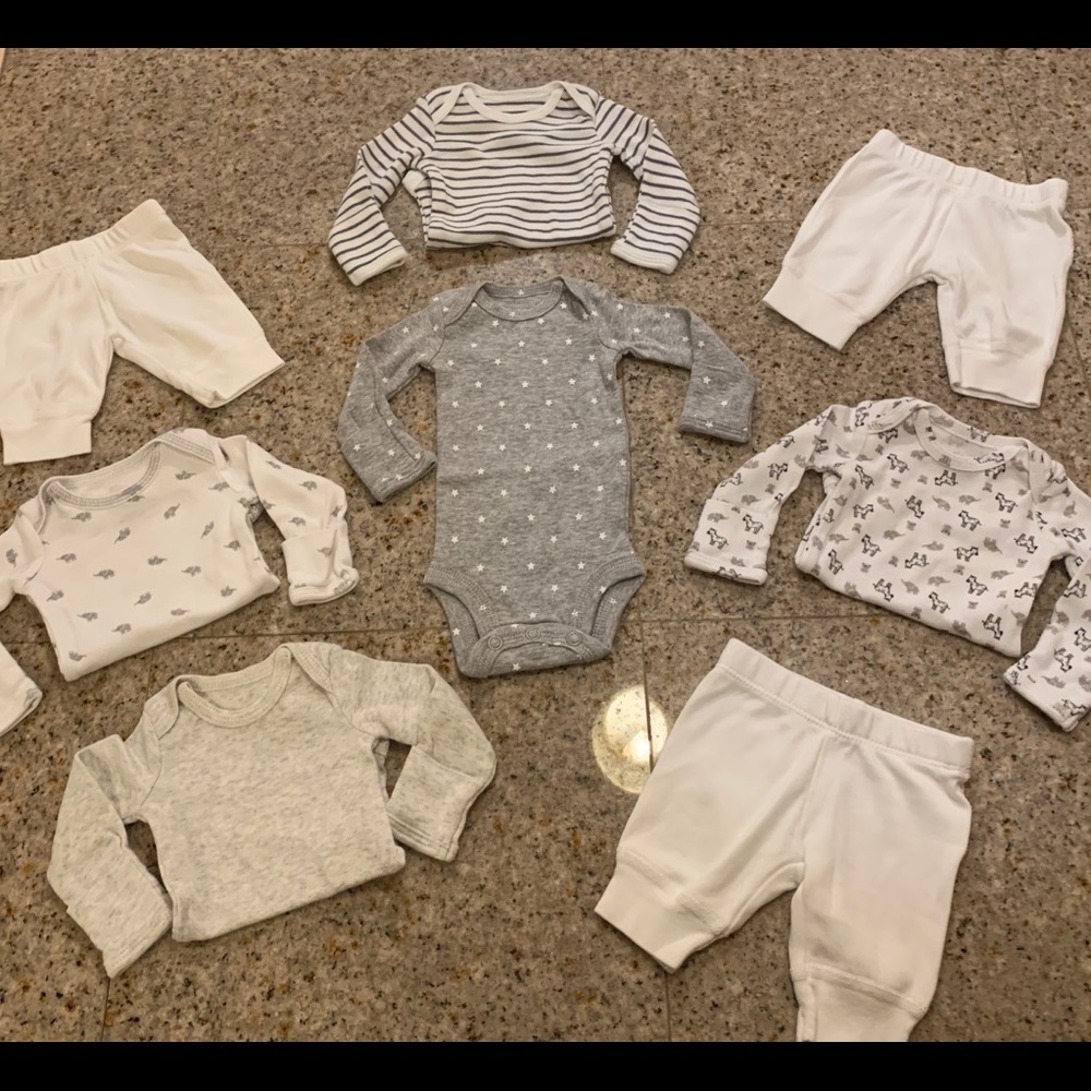Preemie onsies and pants